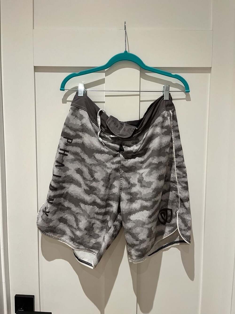 Phalanx Gray Camo MMA Logo Grappling Board Shorts